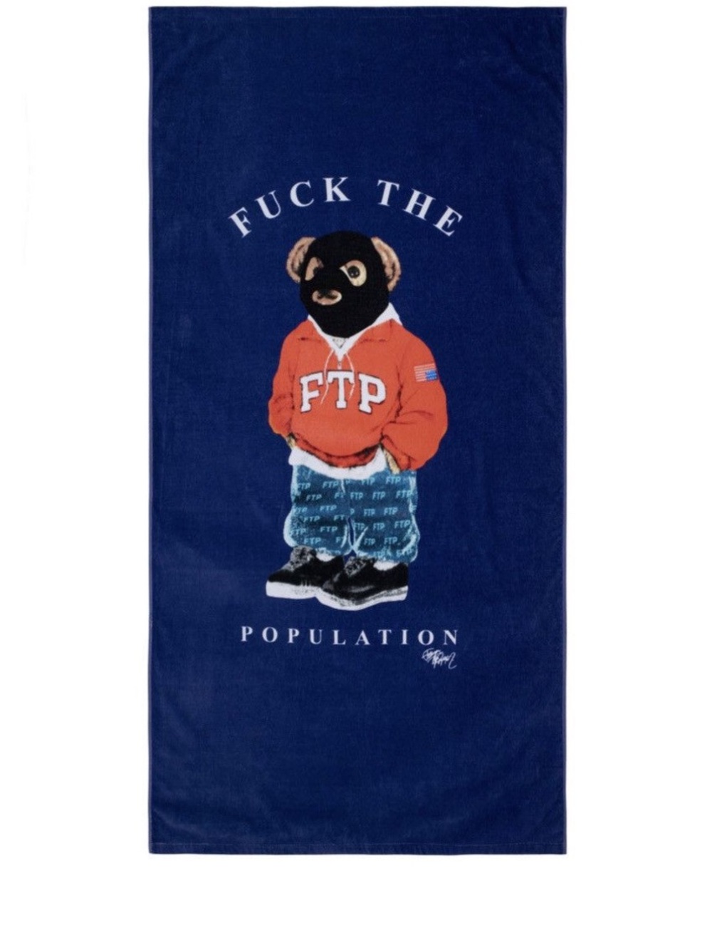 FTP Navy Polo Bear Towel - New